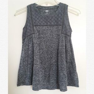 Old Navy Dark Grey Flared Sleeveless Top